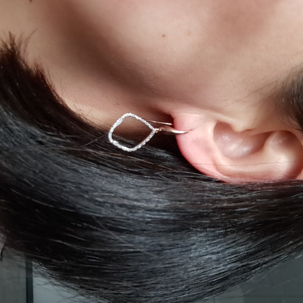 NWT Monica Vinader Riva Kite diamond hoop earrings - Picture 13 of 16